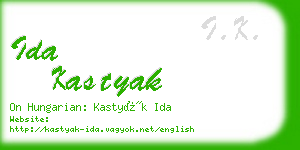 ida kastyak business card